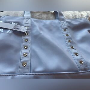 Light blue Stoney clover lane mini  tote with heart studs